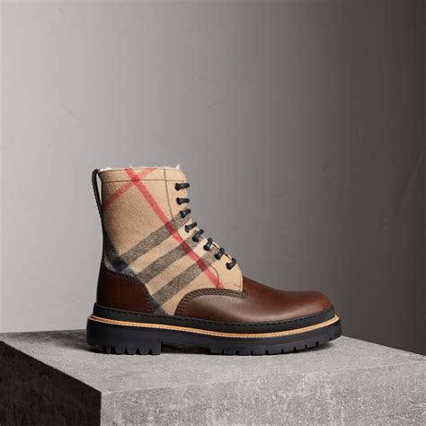 burberry shearling biker boots|Men’s Designer Boots .